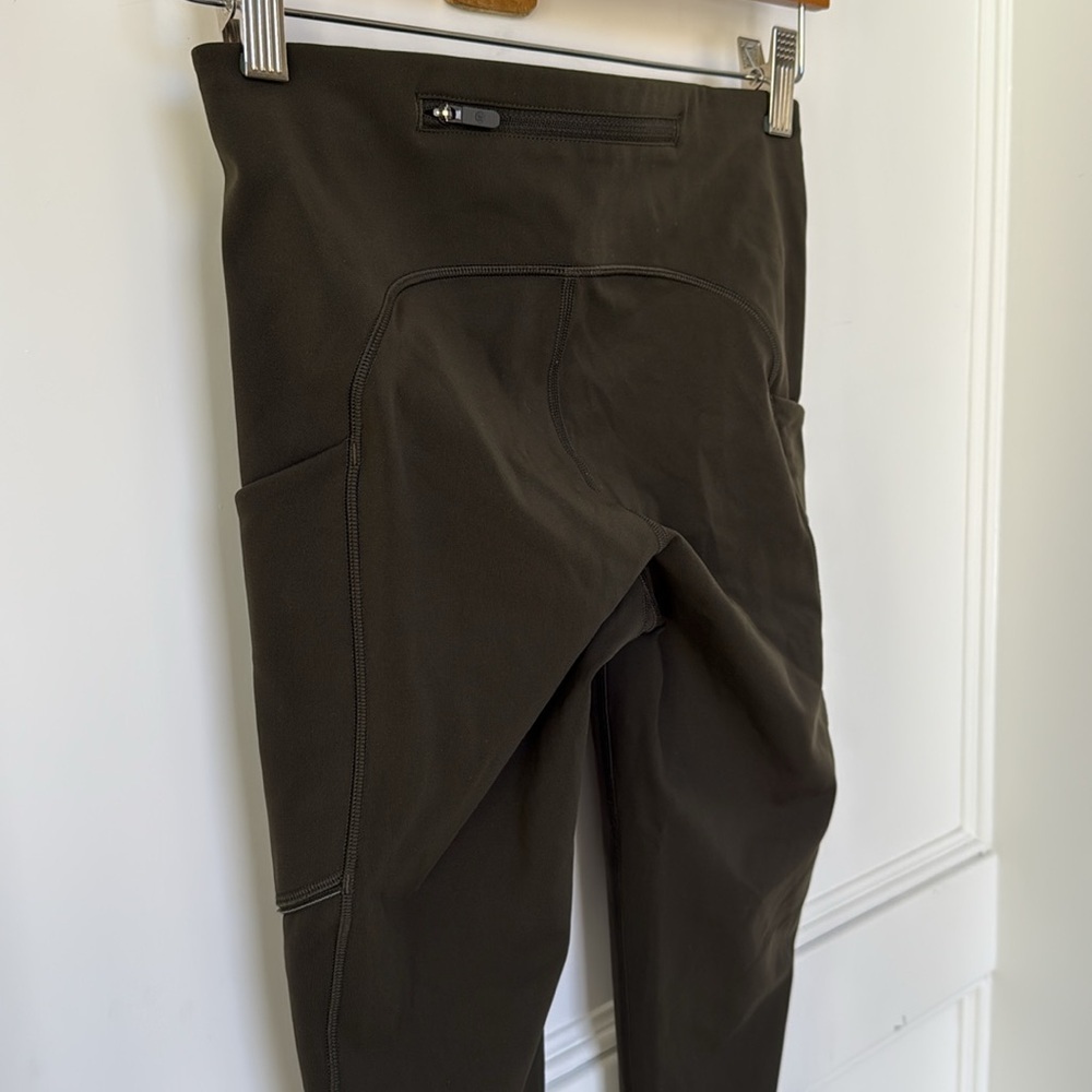 Lululemon Speed Up Tight Full On Luxtreme With Pockets 4 Inseam 28” Olive Green - Picture 7 of 14